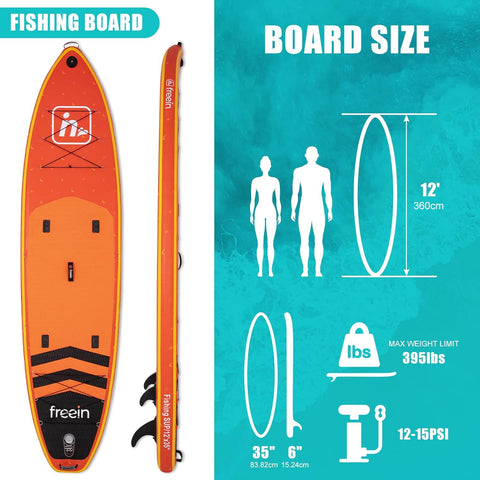 Freein 12' Inflatable Fishing SUP