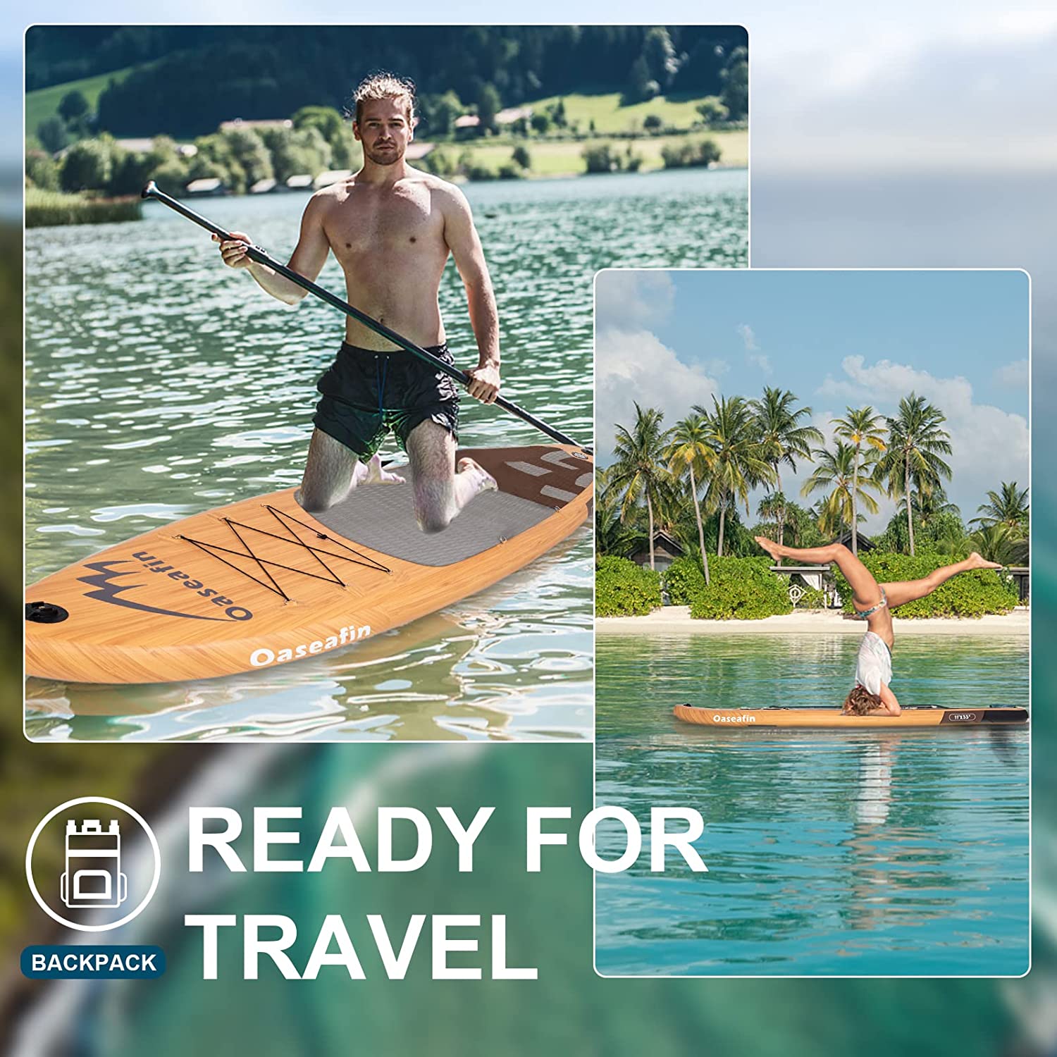 Inflatable Stand Up Paddle Board 11'*33'' *6'', Yoga Paddleboard